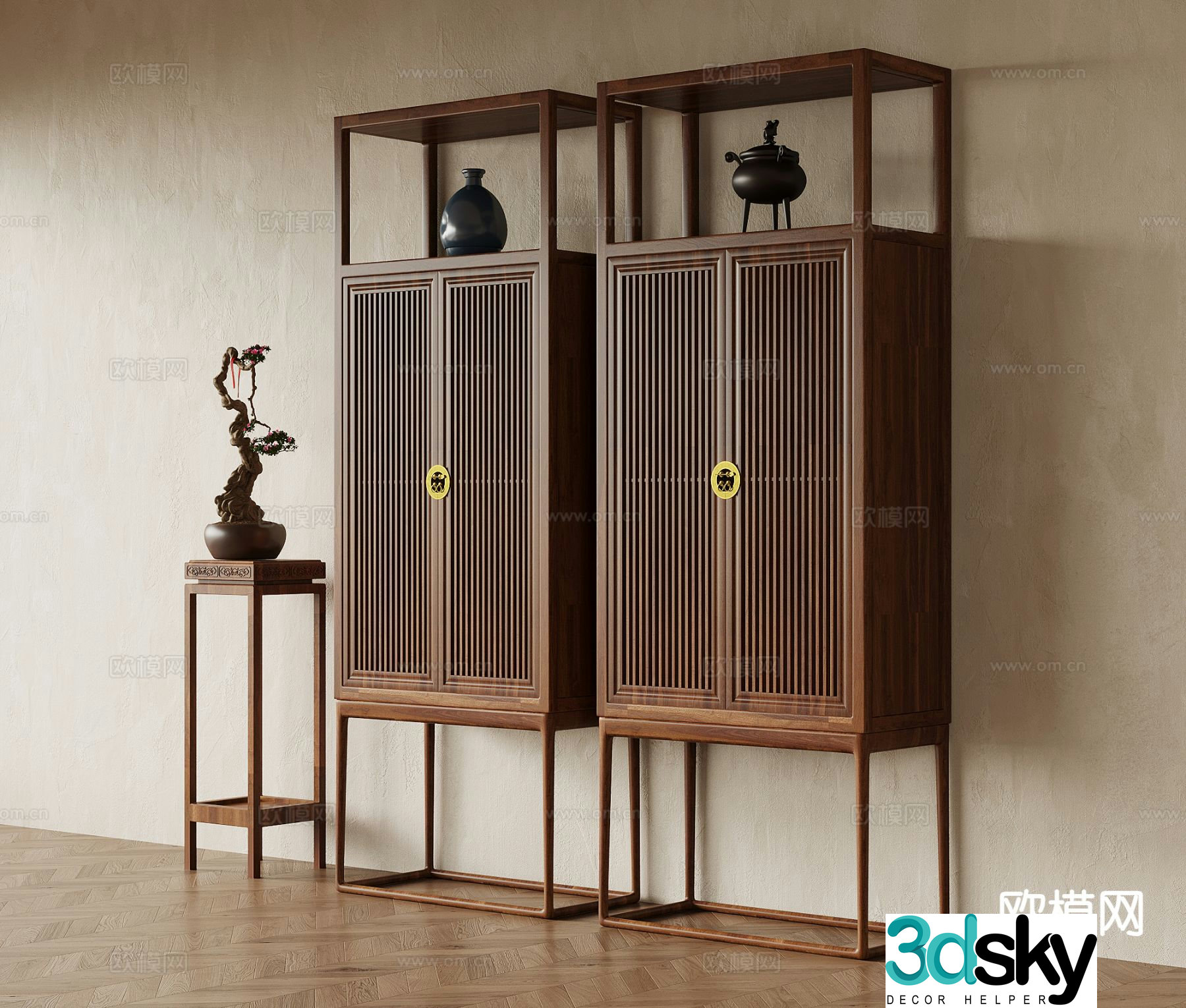 New Chinese style Bogu rack 3D model