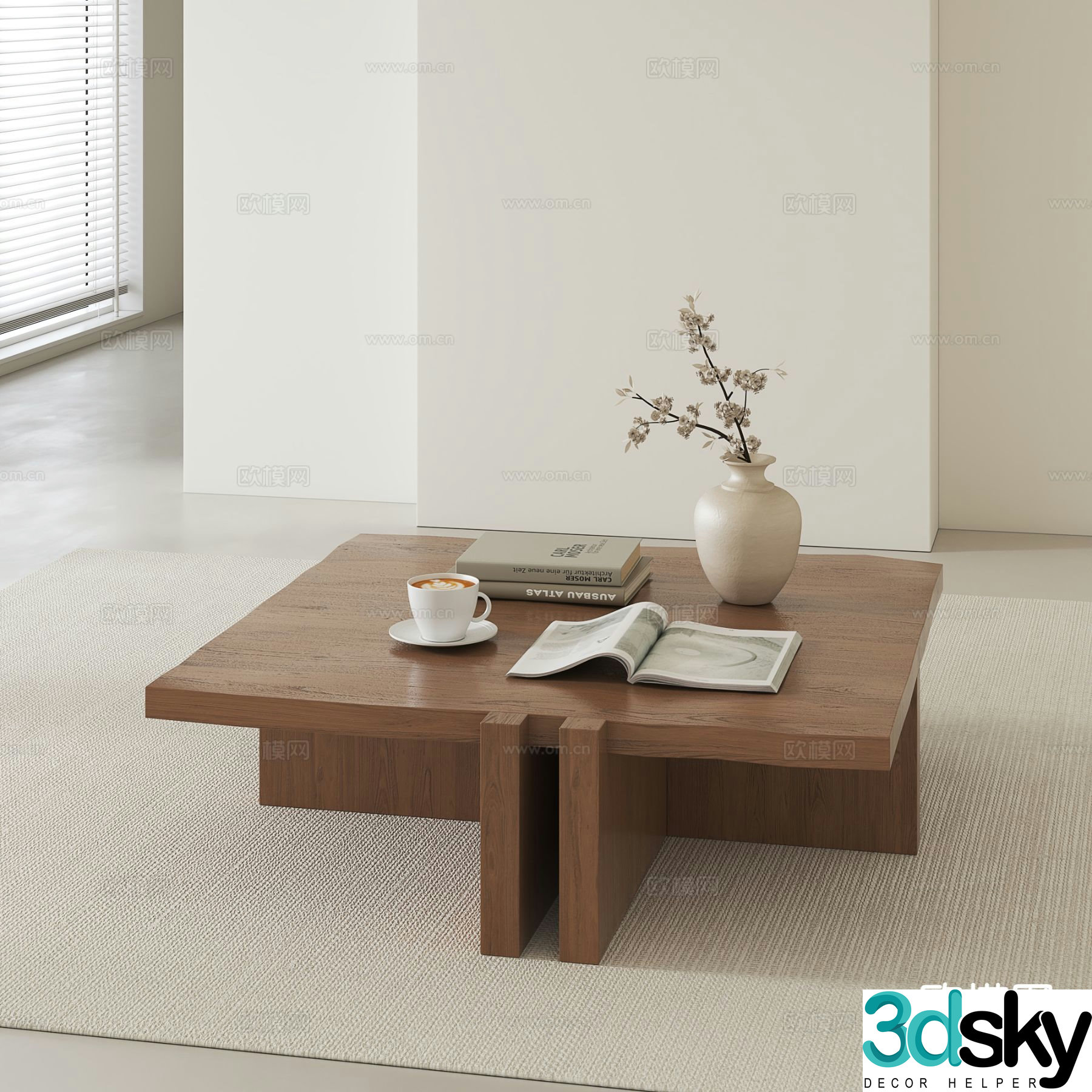 Medieval style coffee table 3D model
