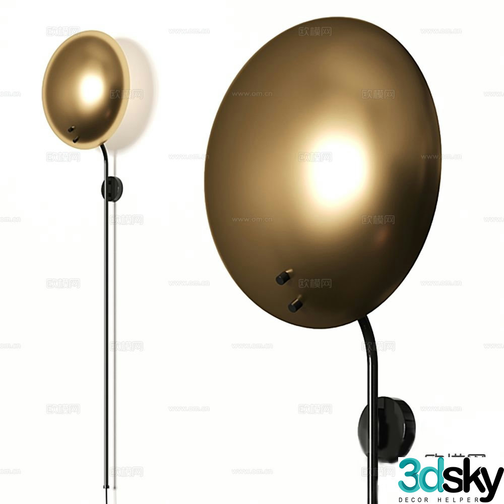 Light luxury wall lamp 3D model