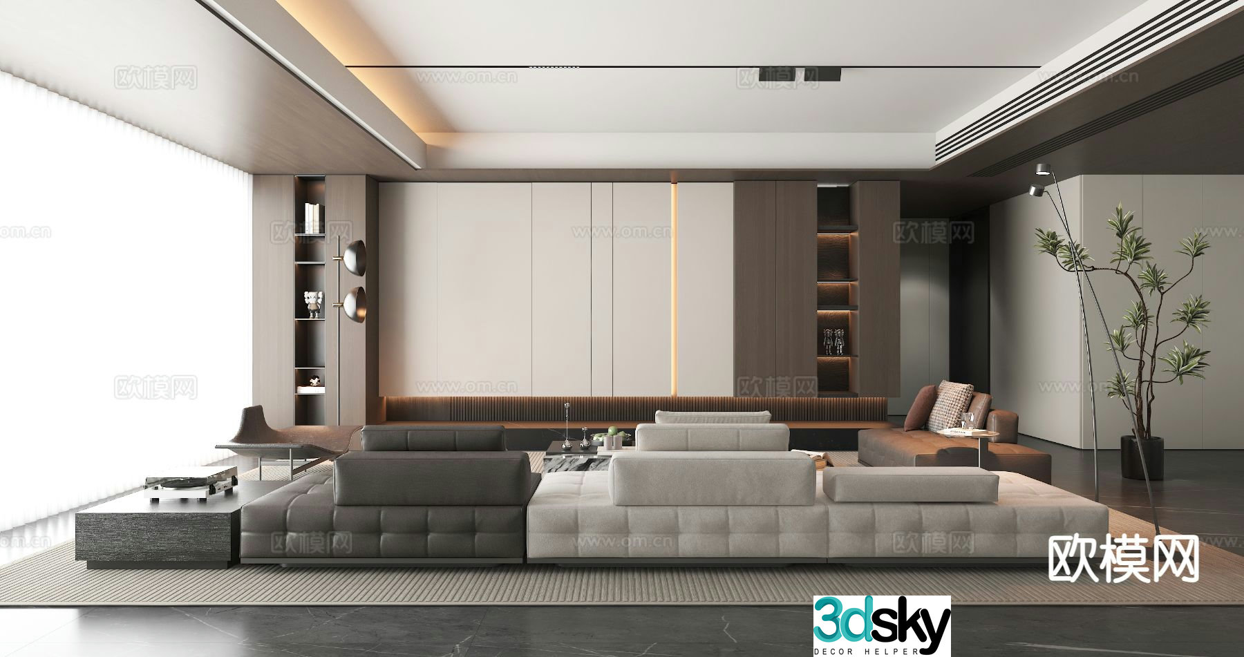 Italian living room 3d model