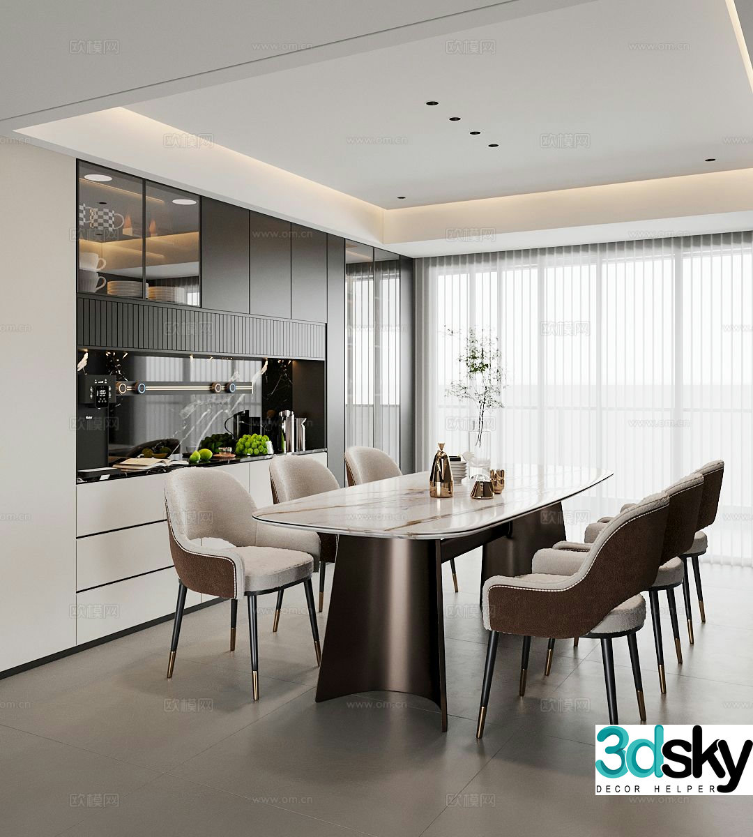 Modern restaurant 3d model