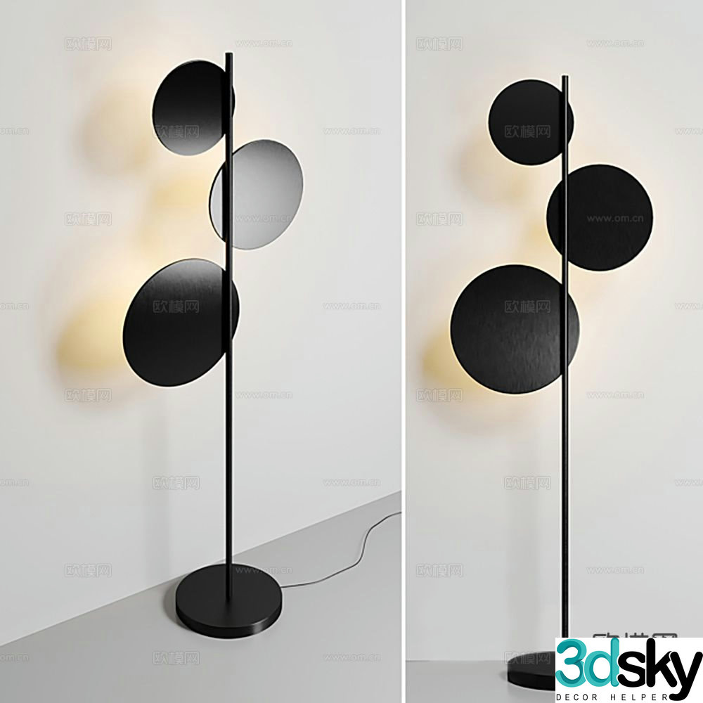Light luxury floor lamp 3D model