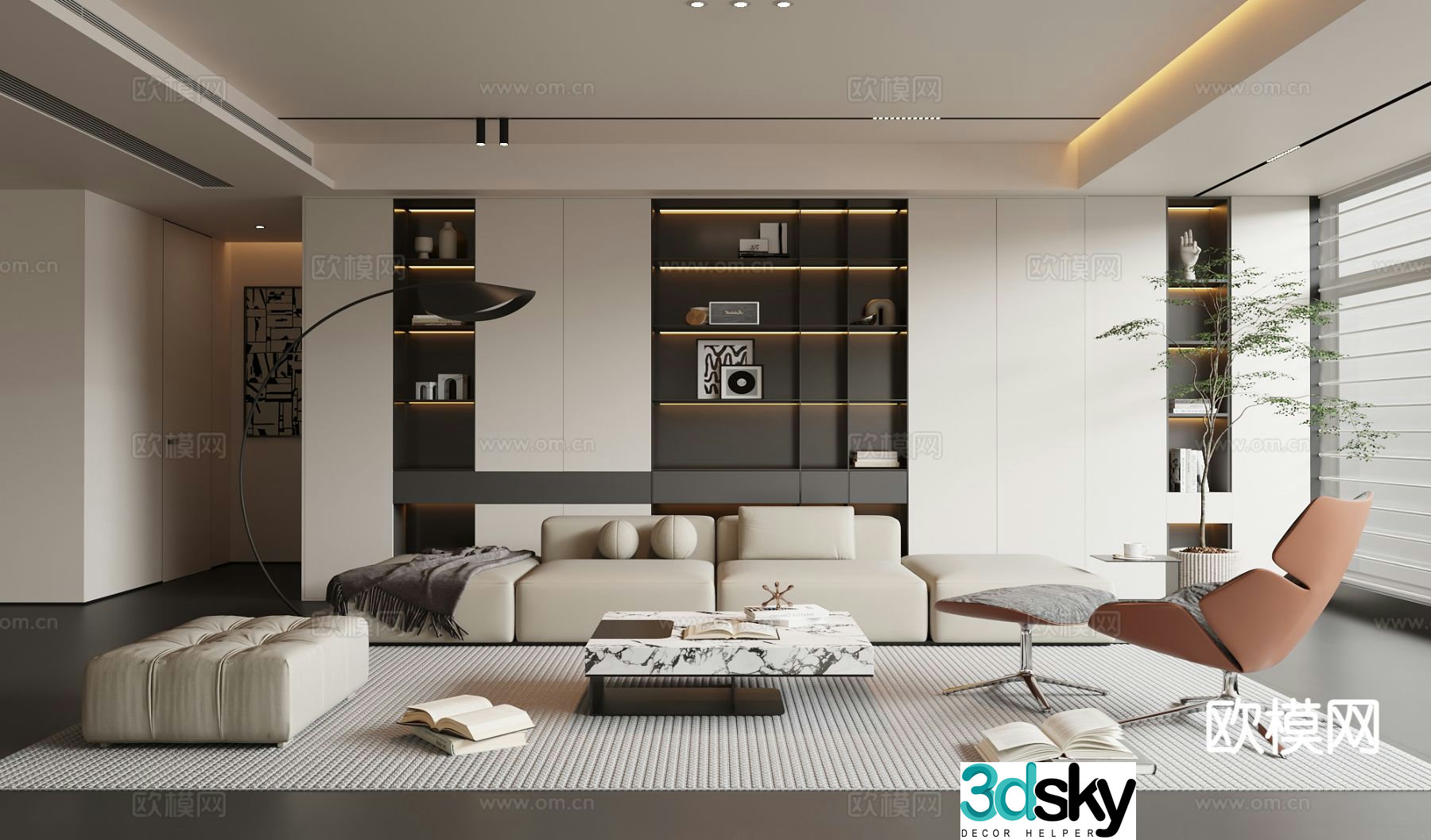 Modern living room 3d model