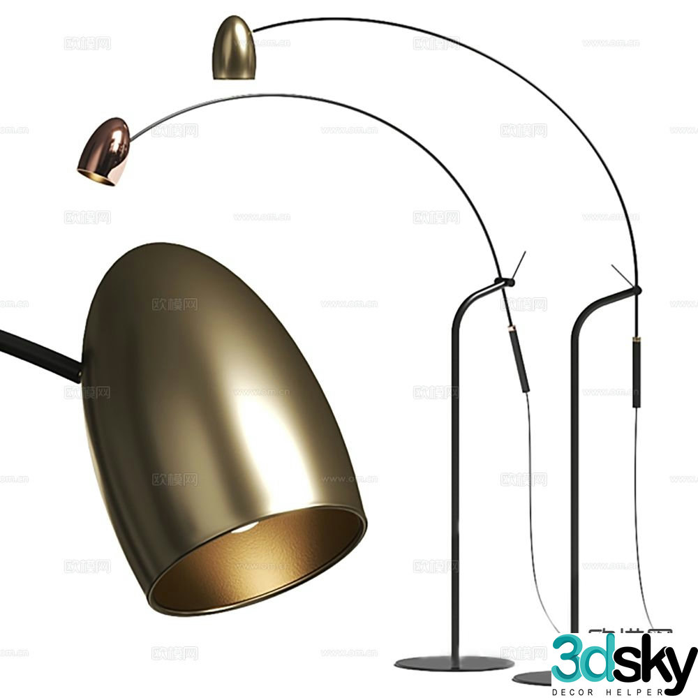 Light luxury floor lamp 3D model
