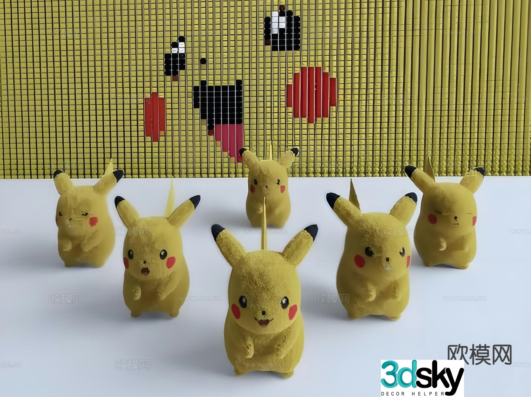 Pikachu toy plush toy 3d model