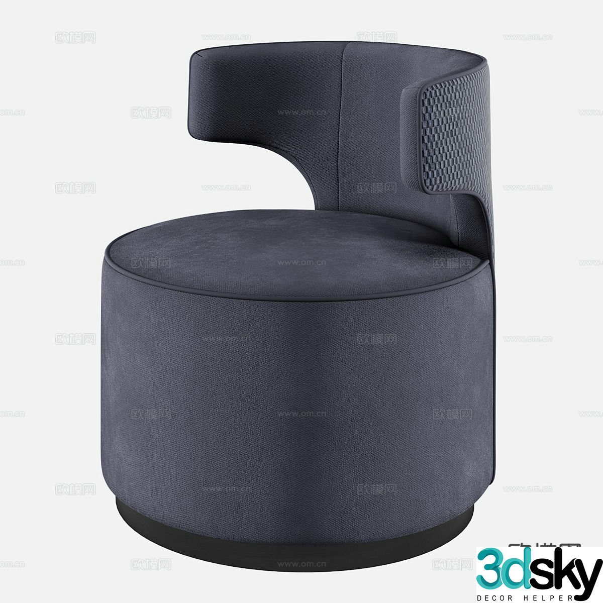 Italian sofa stool leisure sofa armchair 3d model