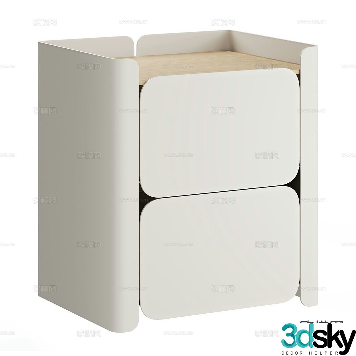 Modern bedside table 3d model