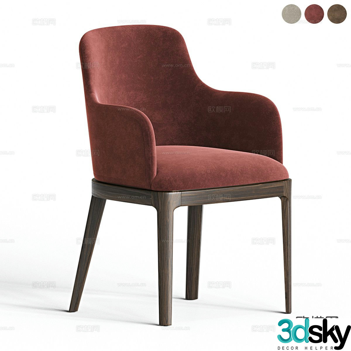 Italian chair dining chair 3d model