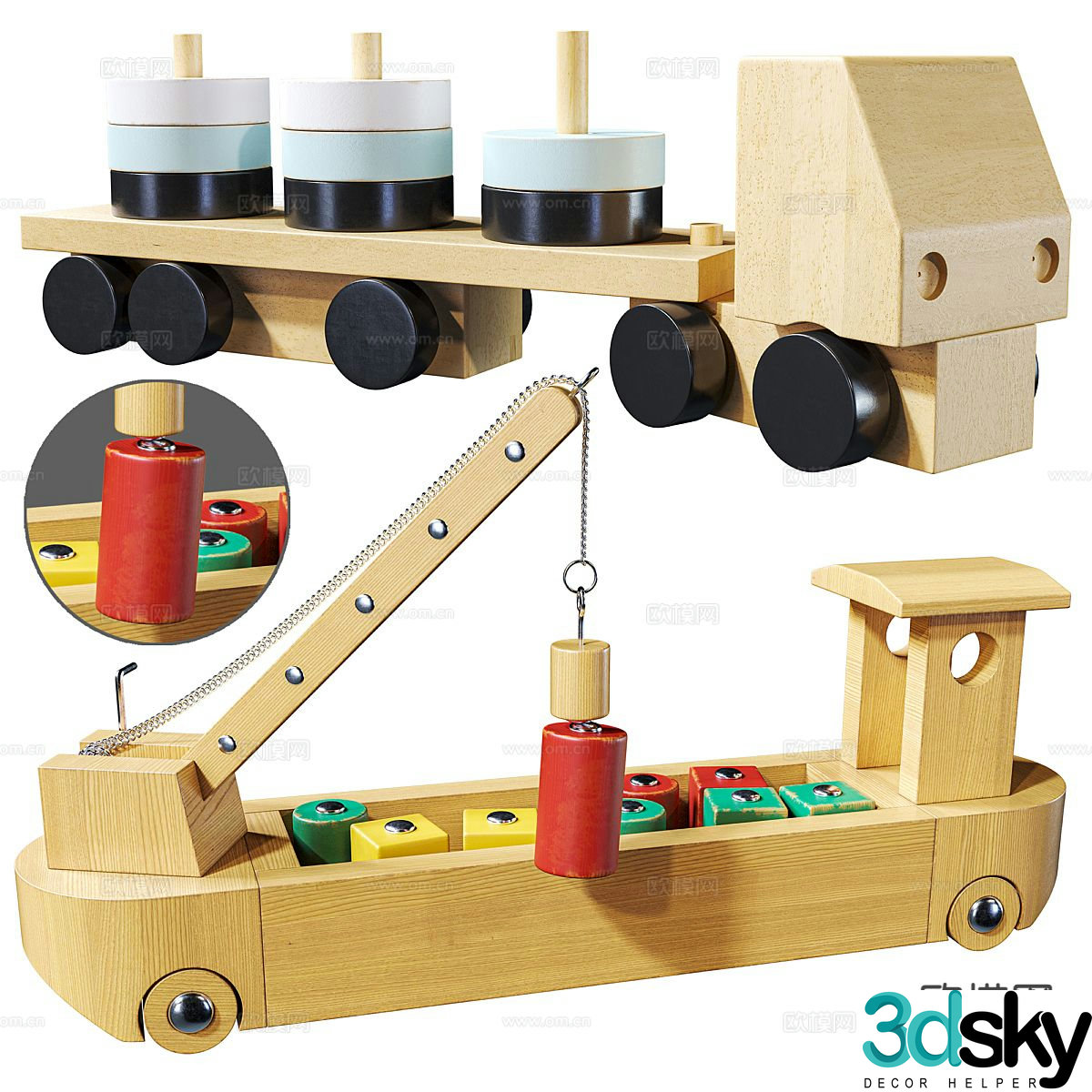 Building block toys 3d model