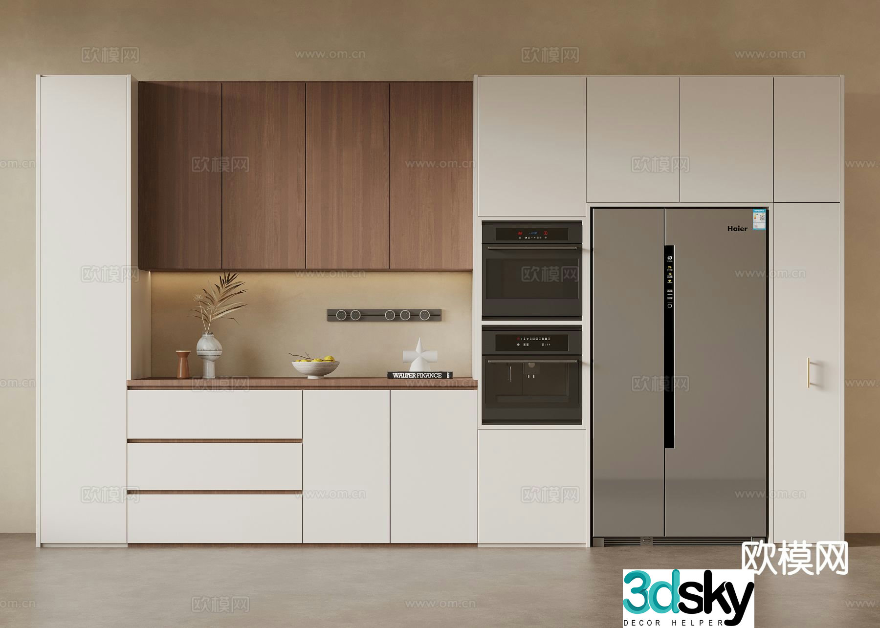 Medieval style wine cabinet and sideboard 3D model
