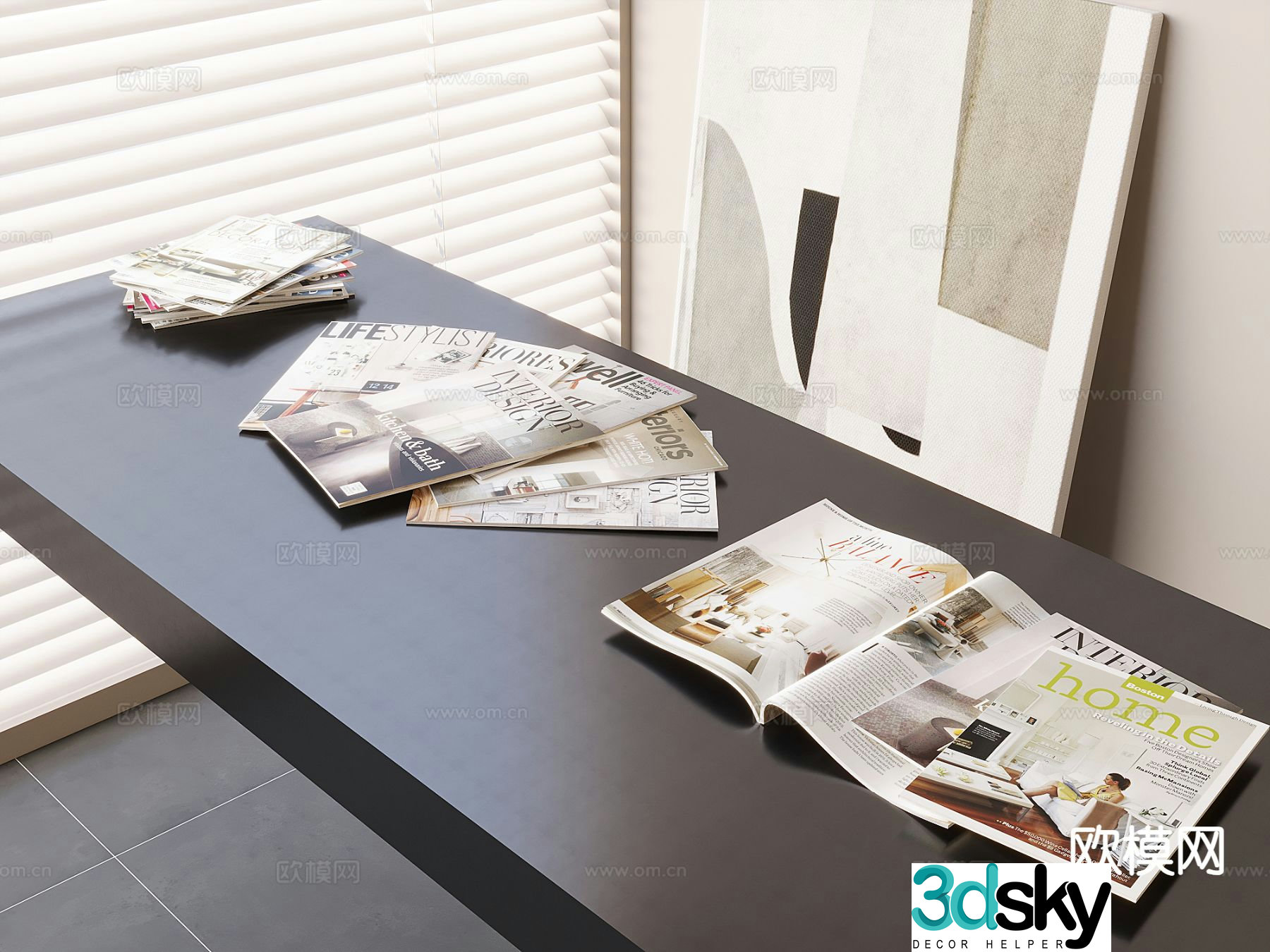 book book magazine ornament 3d model