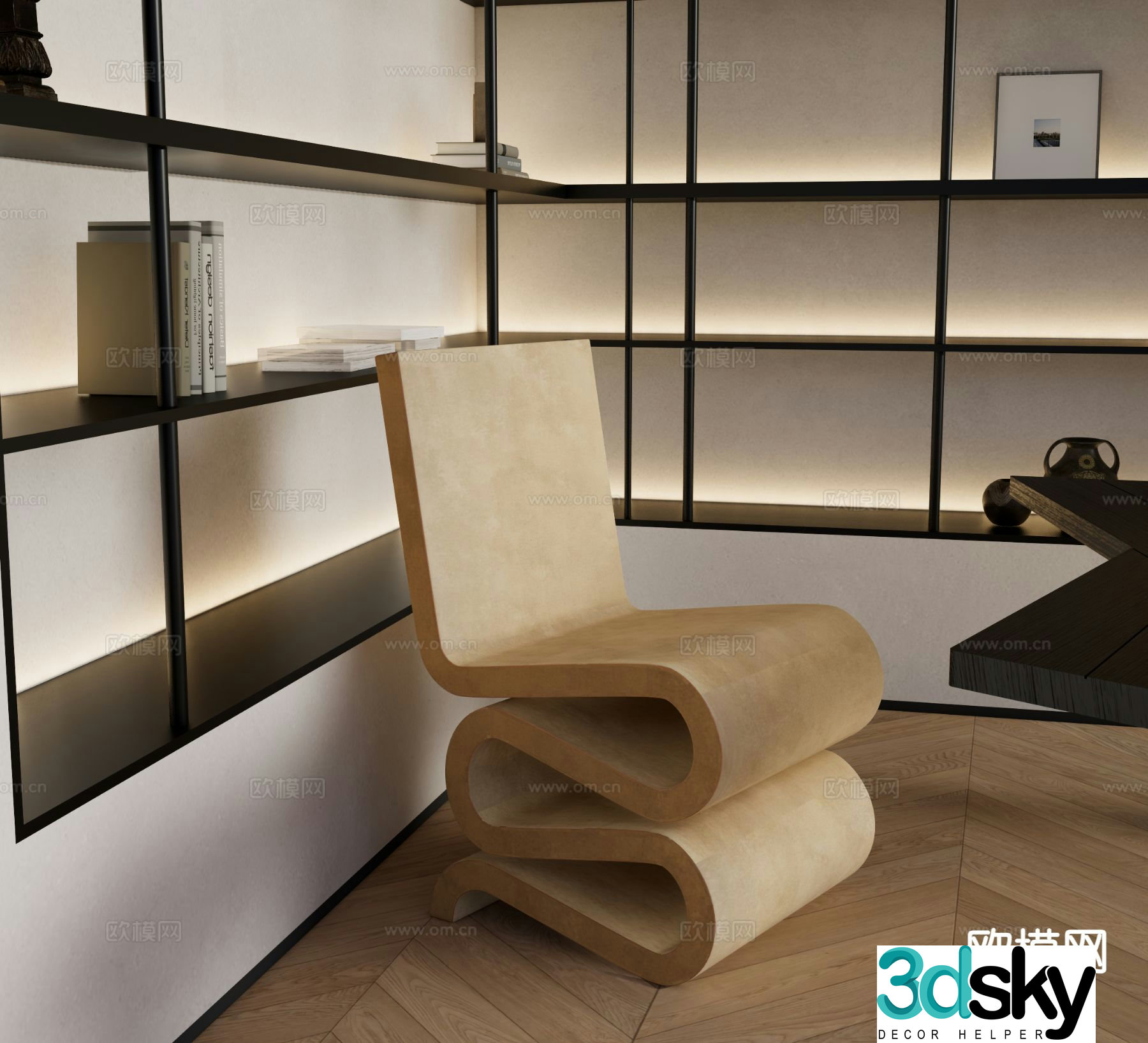 Modern chair leisure chair 3d model
