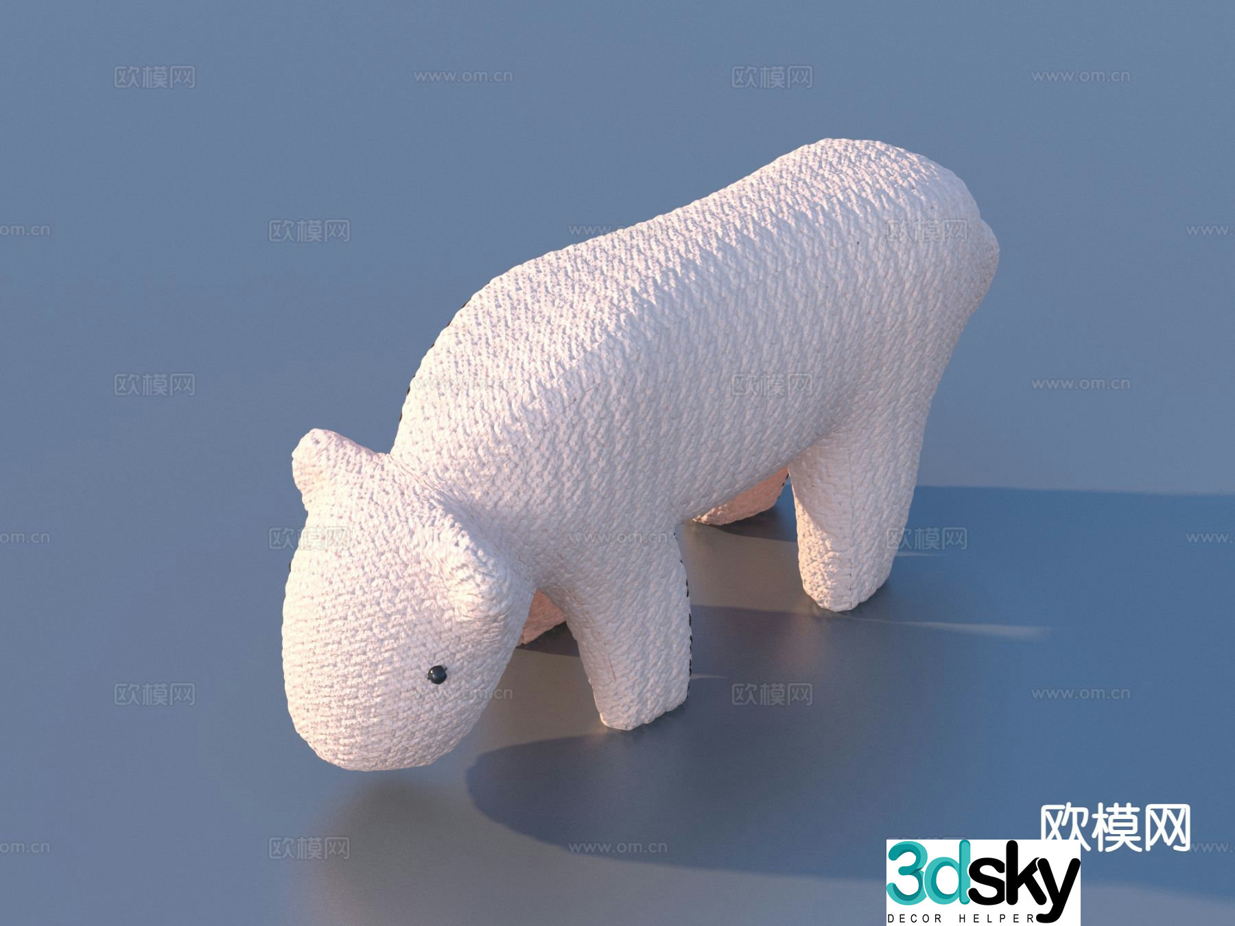 Woolly Bear Trojan Horse Toy 3D Model