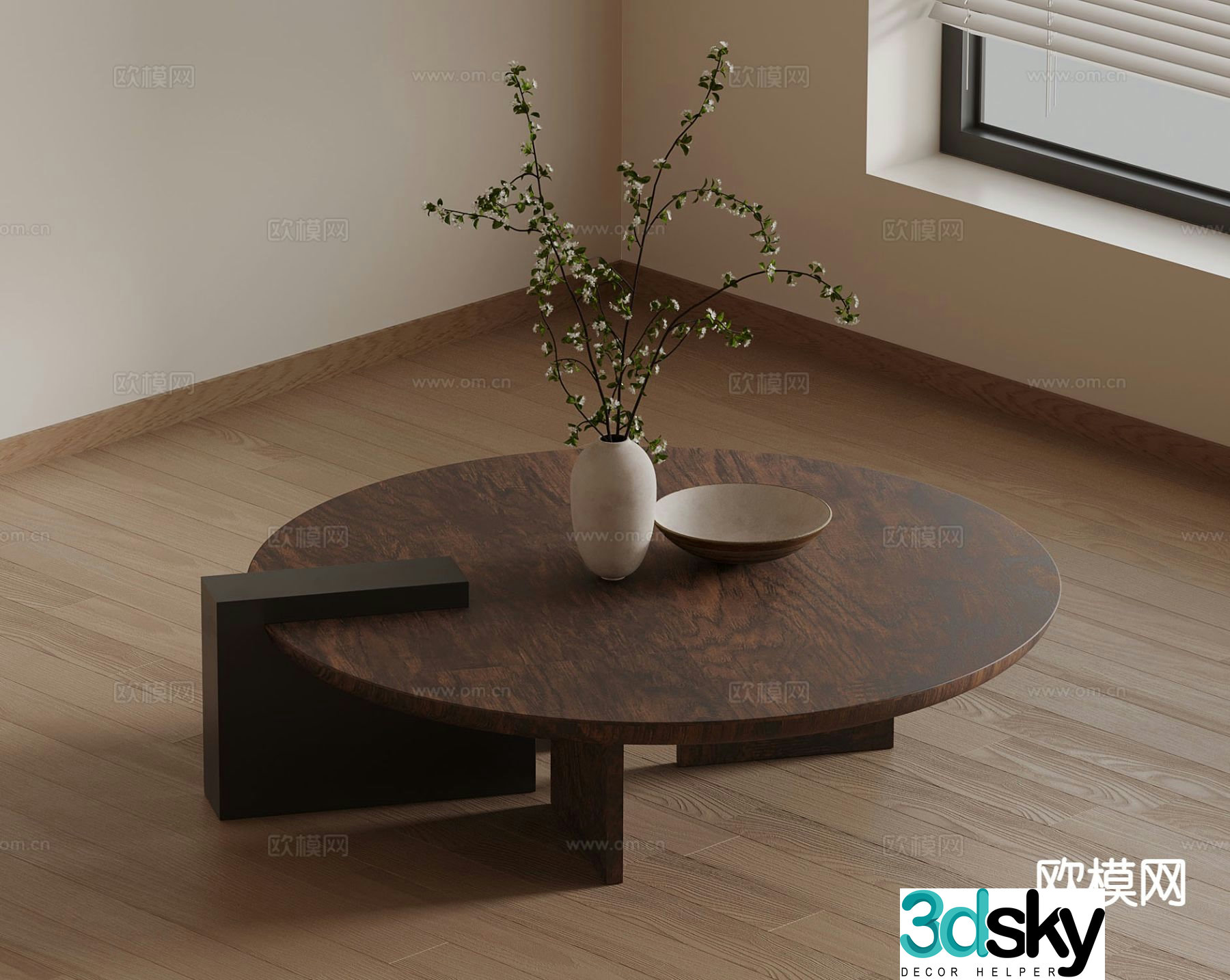 Medieval style coffee table 3D model