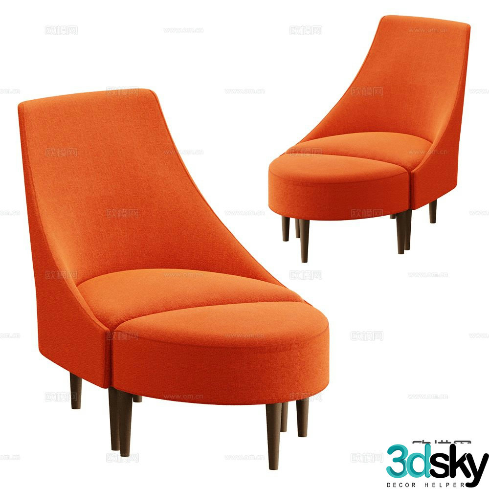 Sancal lounge chair sofa chair 3d model