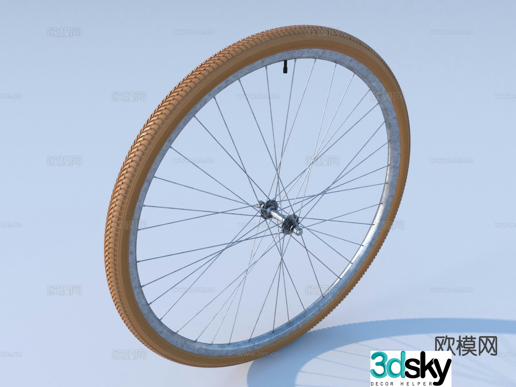 wheel hub wheel bicycle tire 3d model