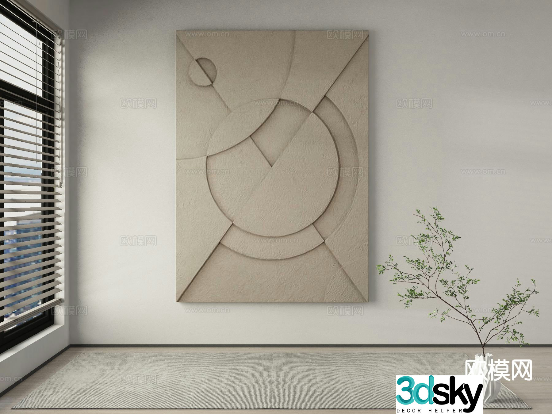 Modern three-dimensional painting decorative painting 3d model