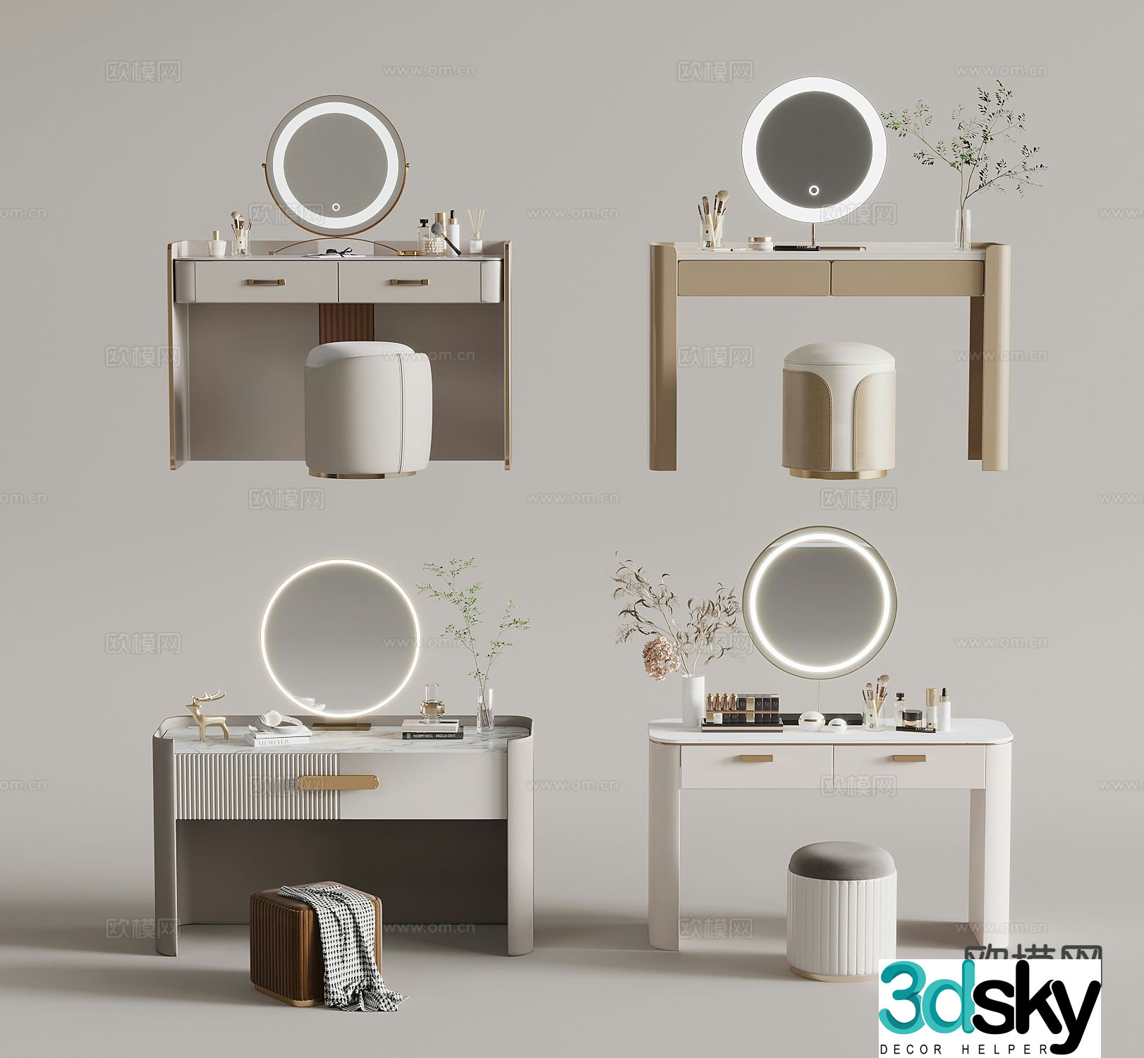 Modern dressing table 3d model