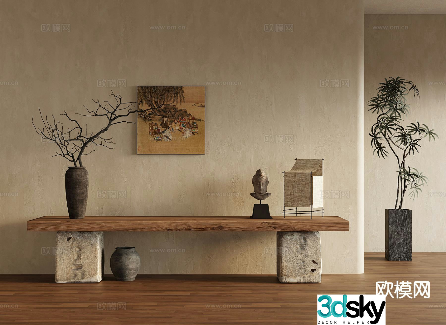 Wabi-Sabi Wind View Deck Entrance Deck 3D model