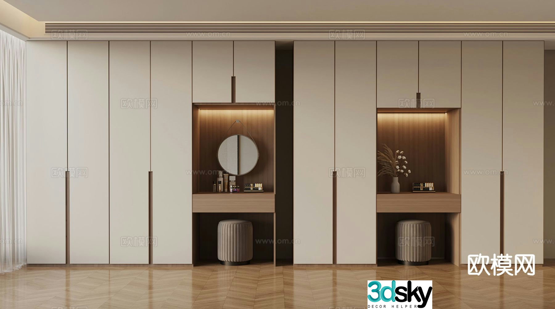Modern wardrobe 3d model
