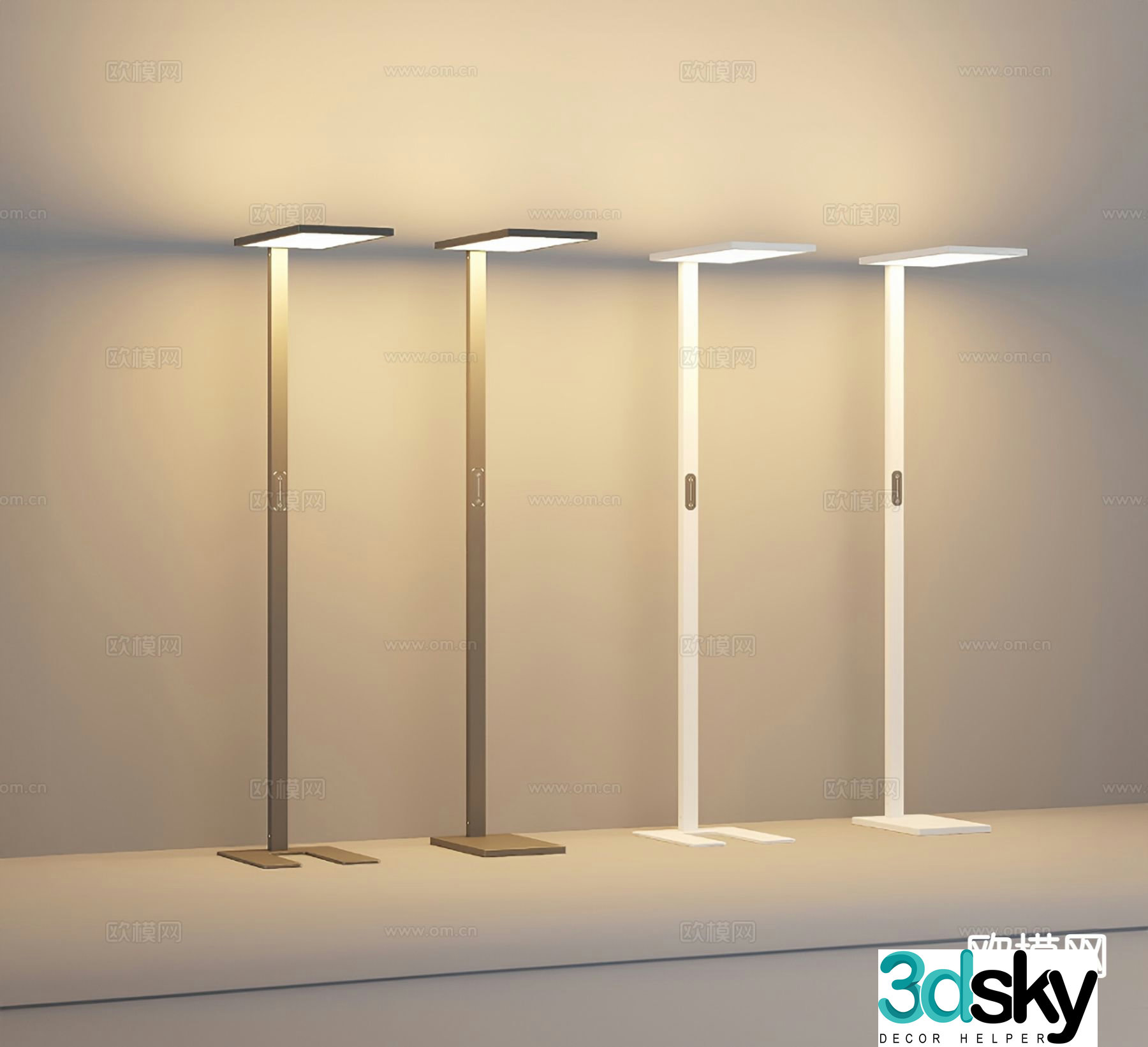 Modern street lamp internet celebrity street lamp 3d model