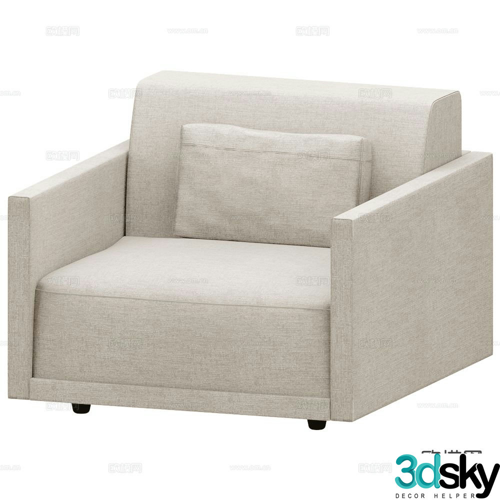 Sancal single sofa 3d model