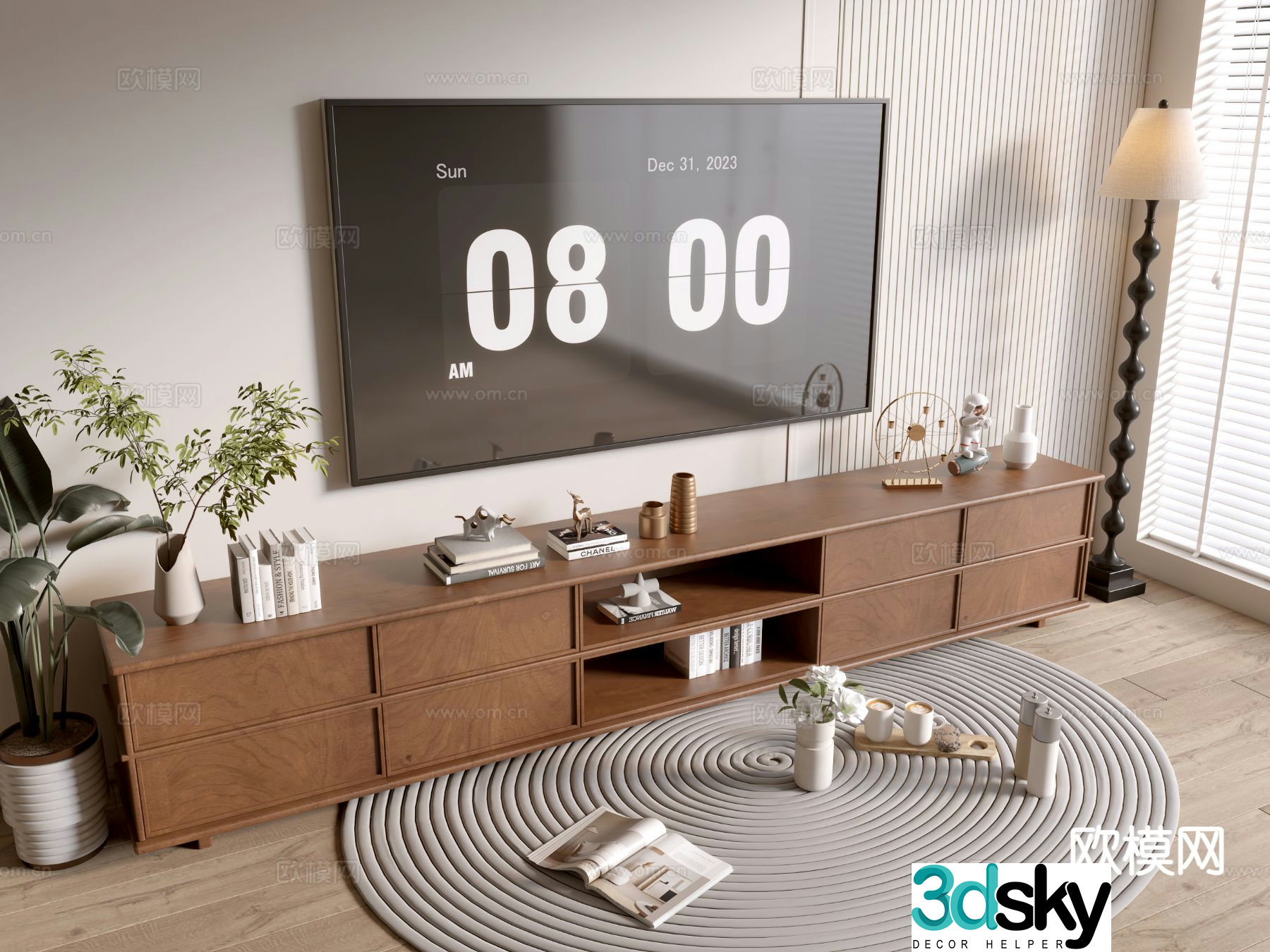 Wabi-sabi TV cabinet 3d model