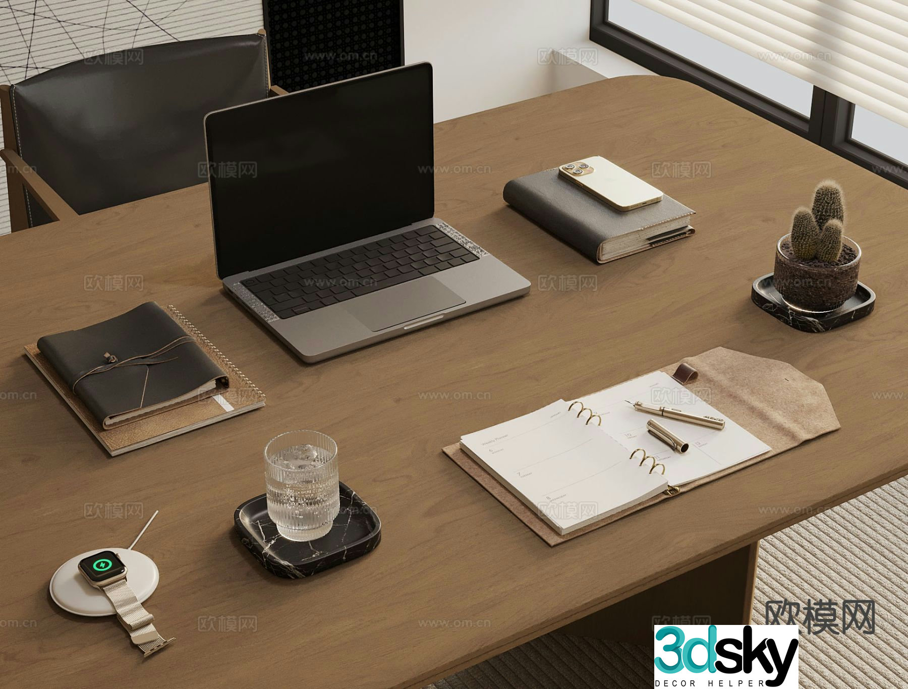 office supplies laptop 3d model