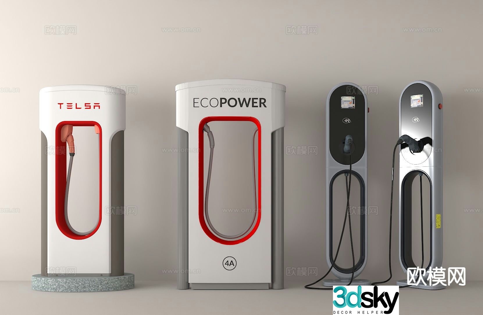 Charging pile charging station 3d model