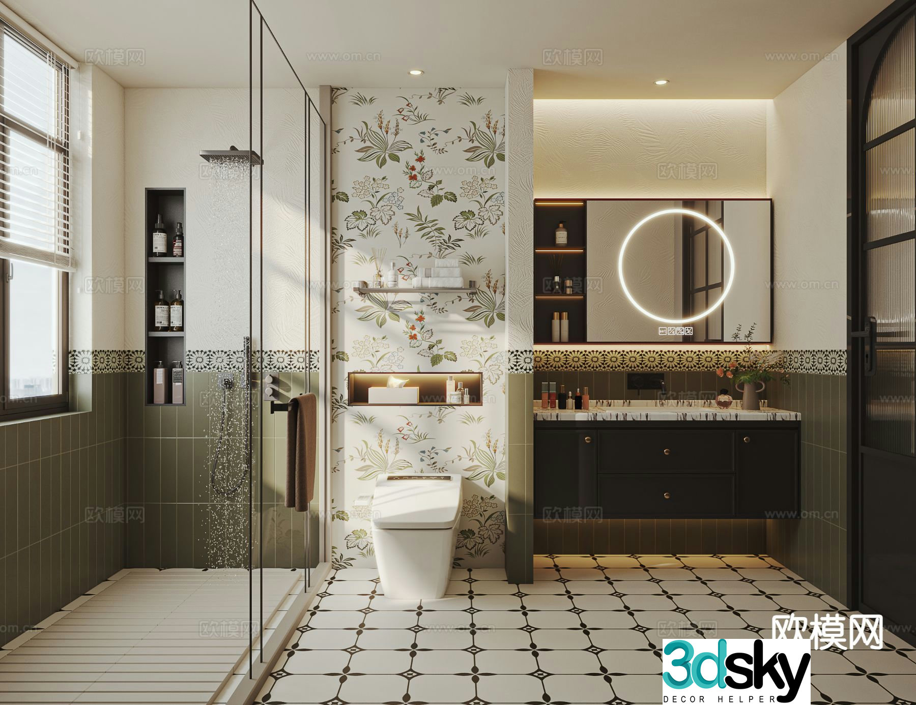 French toilet bathroom toilet 3d model