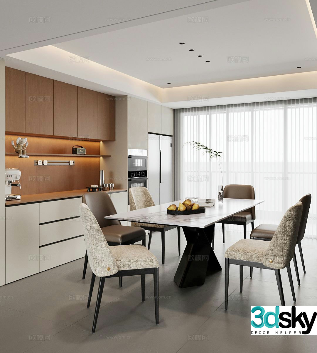 Modern restaurant 3d model