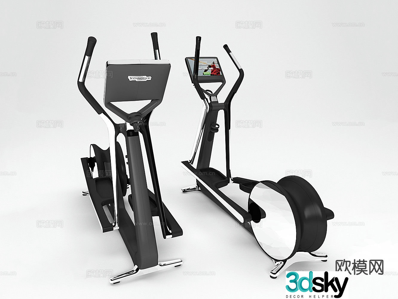 fitness equipment exercise bike fitness equipment 3d model