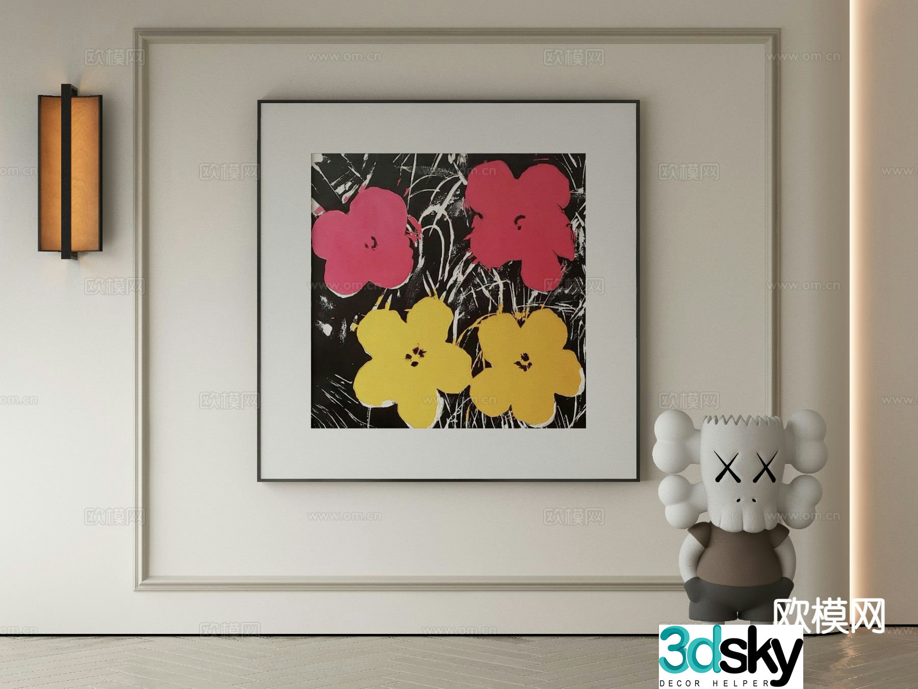 Modern decorative painting children’s hanging painting 3d model