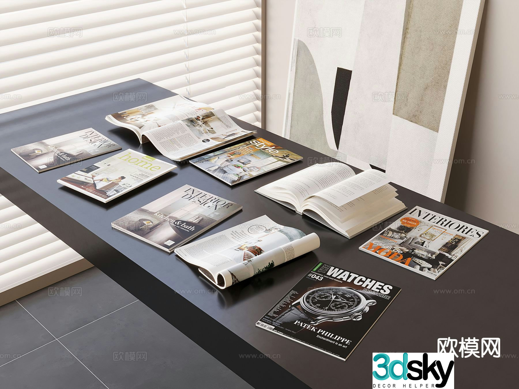 book book magazine ornament 3d model