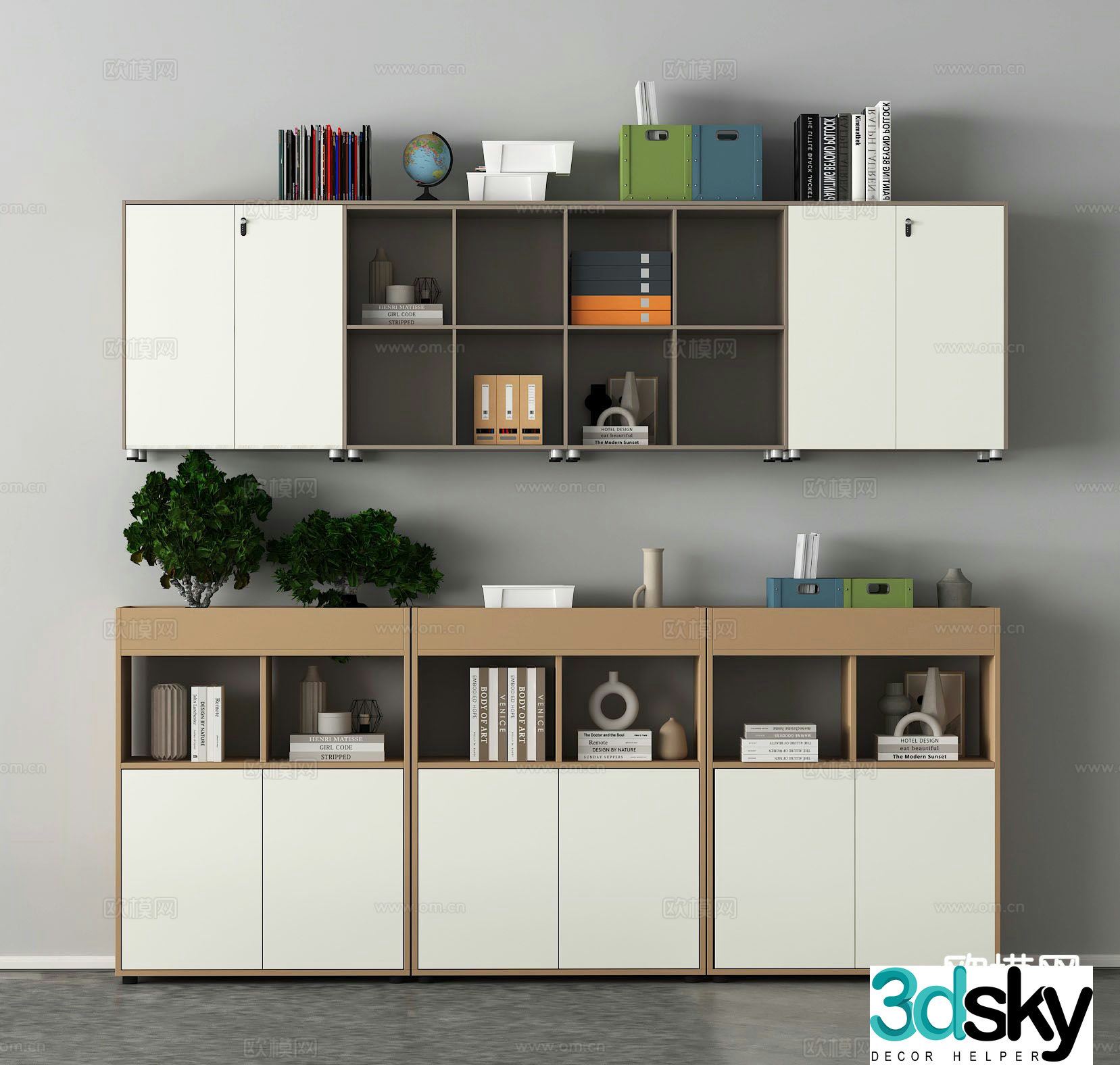 Office supplies file cabinet file cabinet 3d model