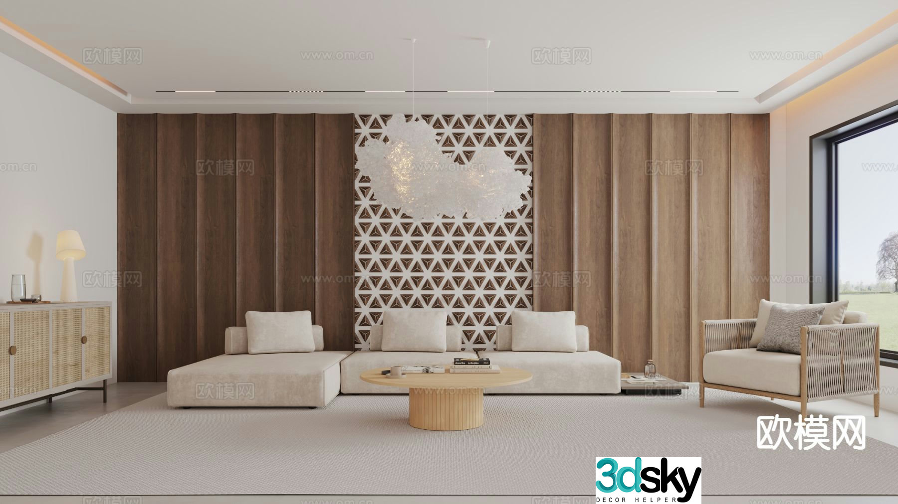 Medieval style living room 3D model