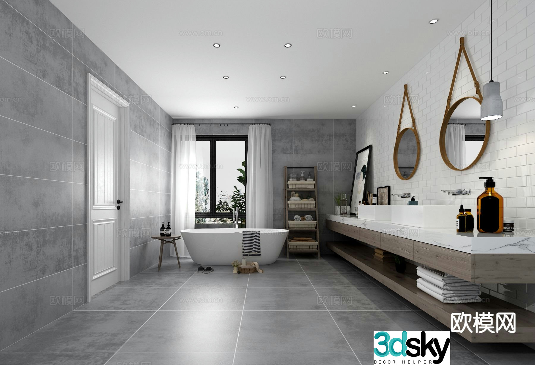 Modern bathroom bathroom 3d model
