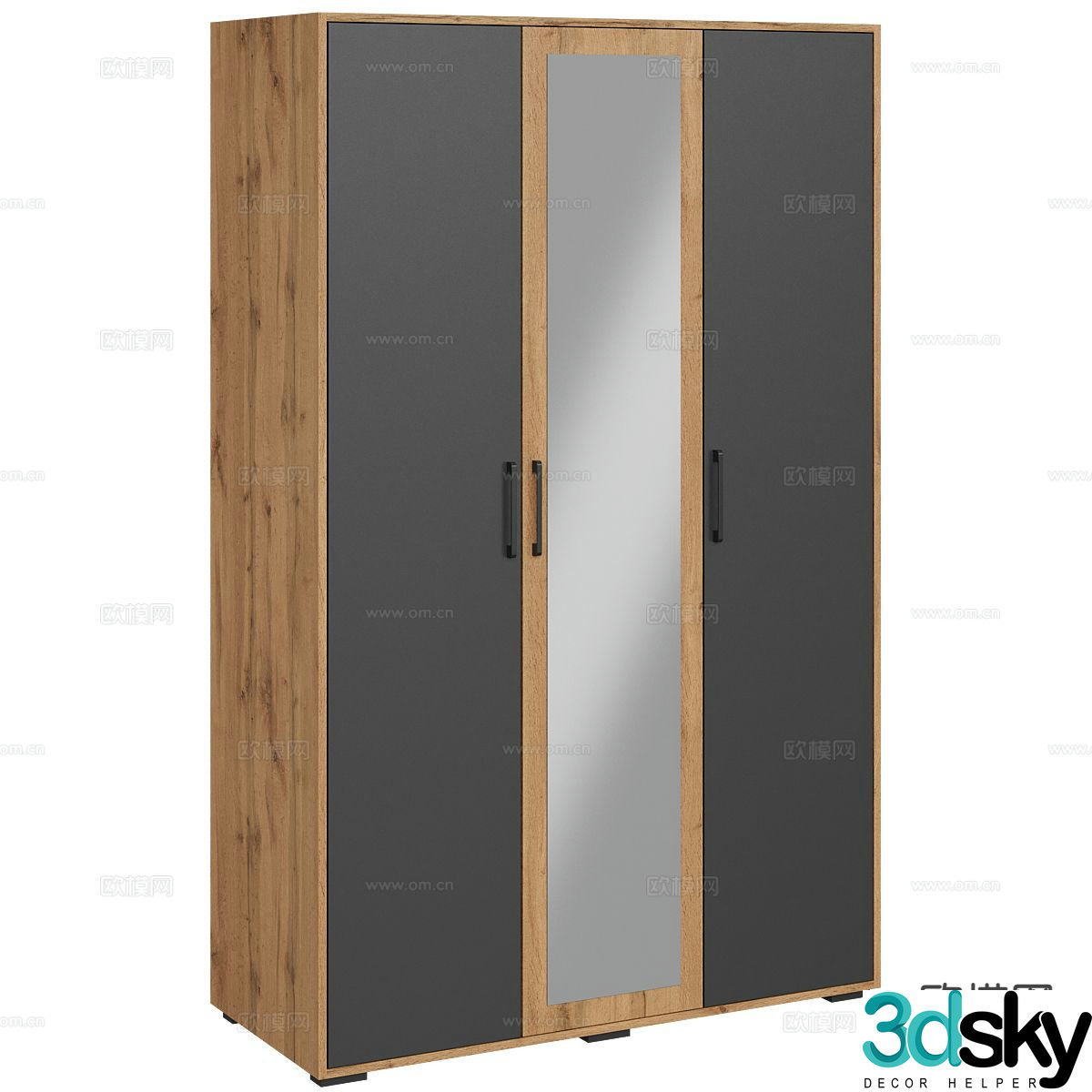 Nordic simple wardrobe 3d model