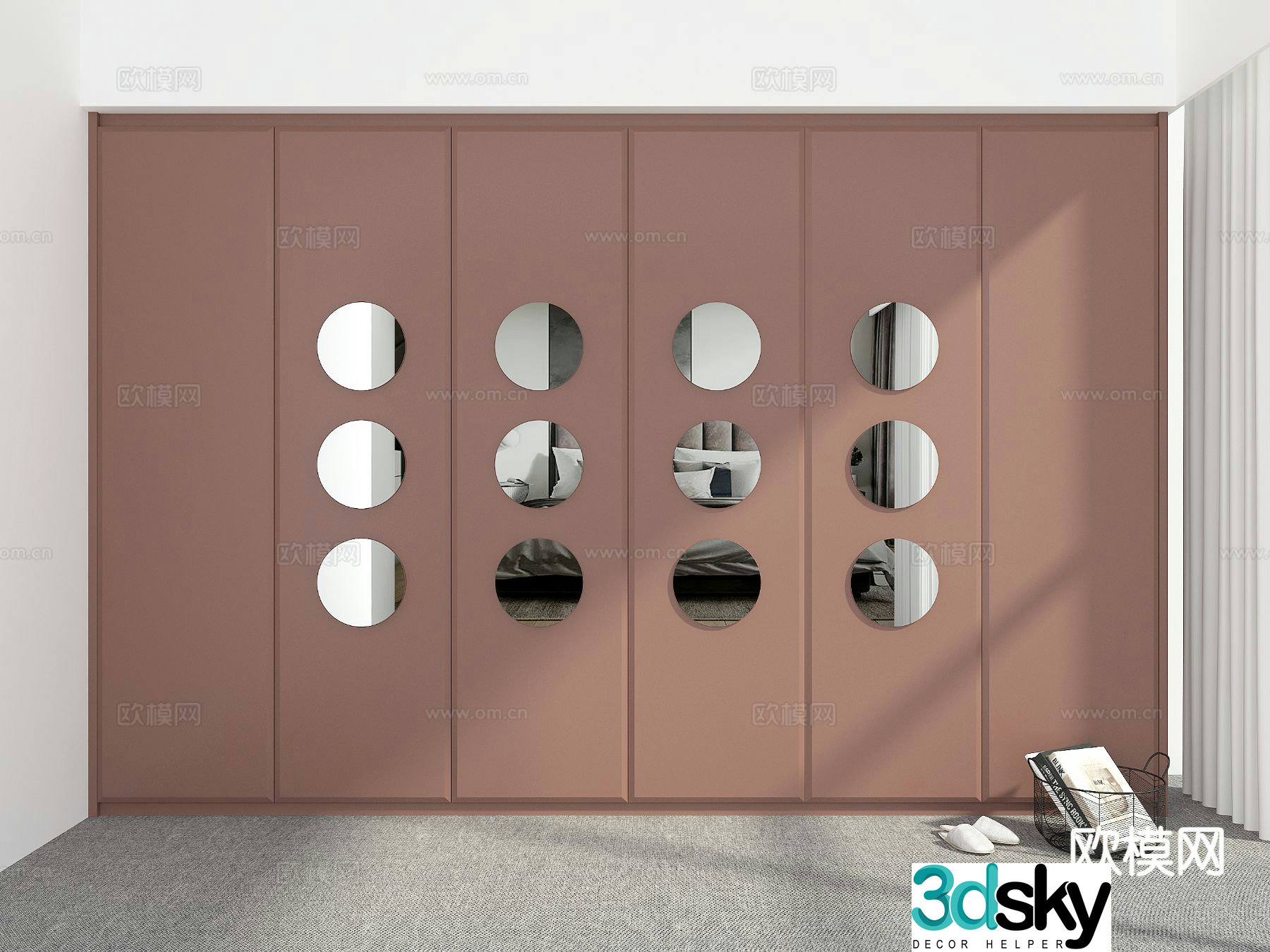 Modern wardrobe 3d model