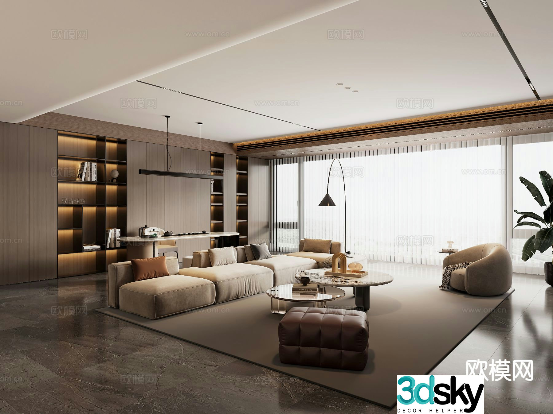 Italian living room 3d model