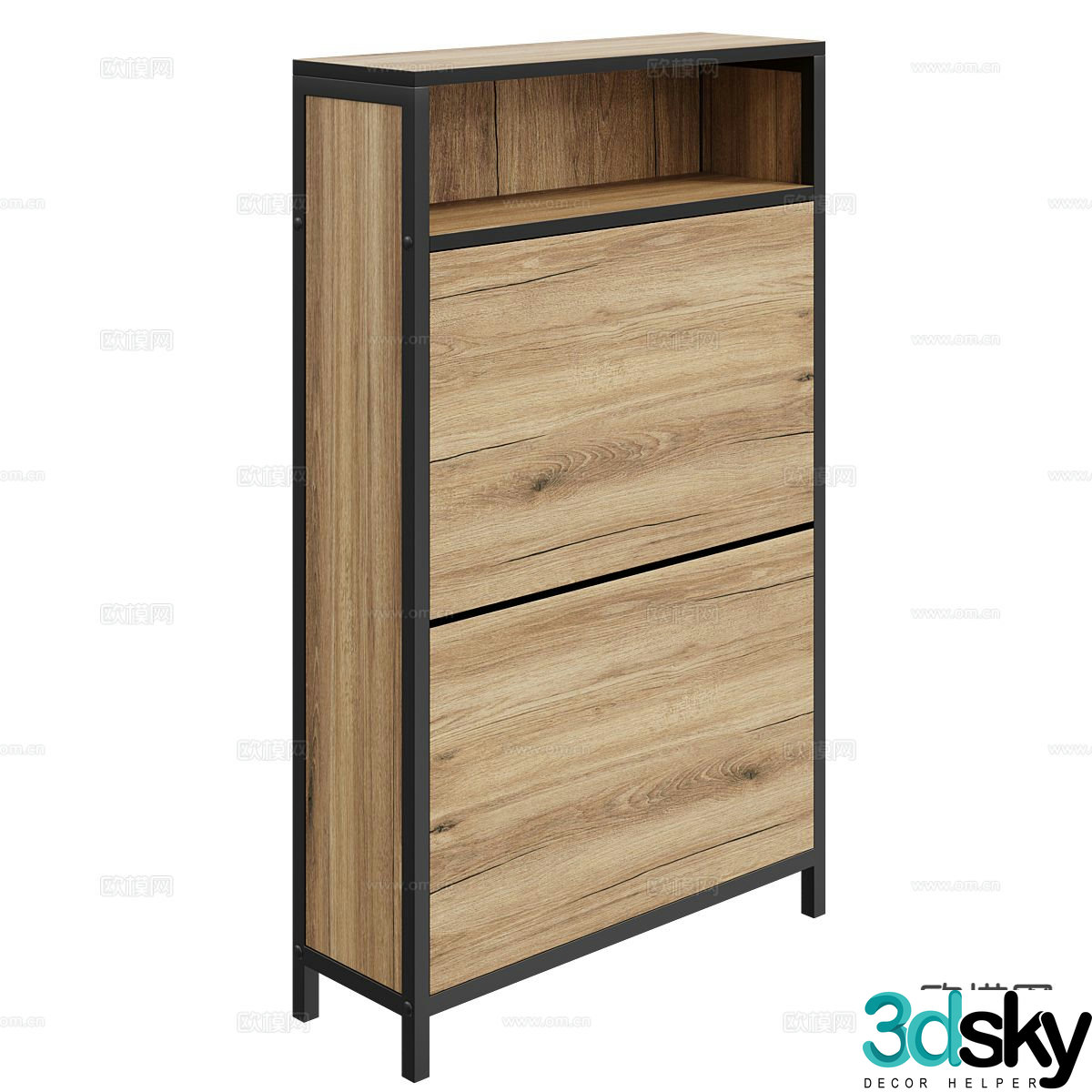 Nordic simple decorative cabinet hall cabinet 3D model