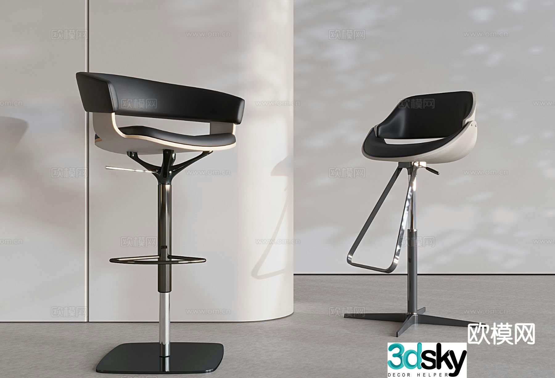 Modern bar stool bar stool 3d model