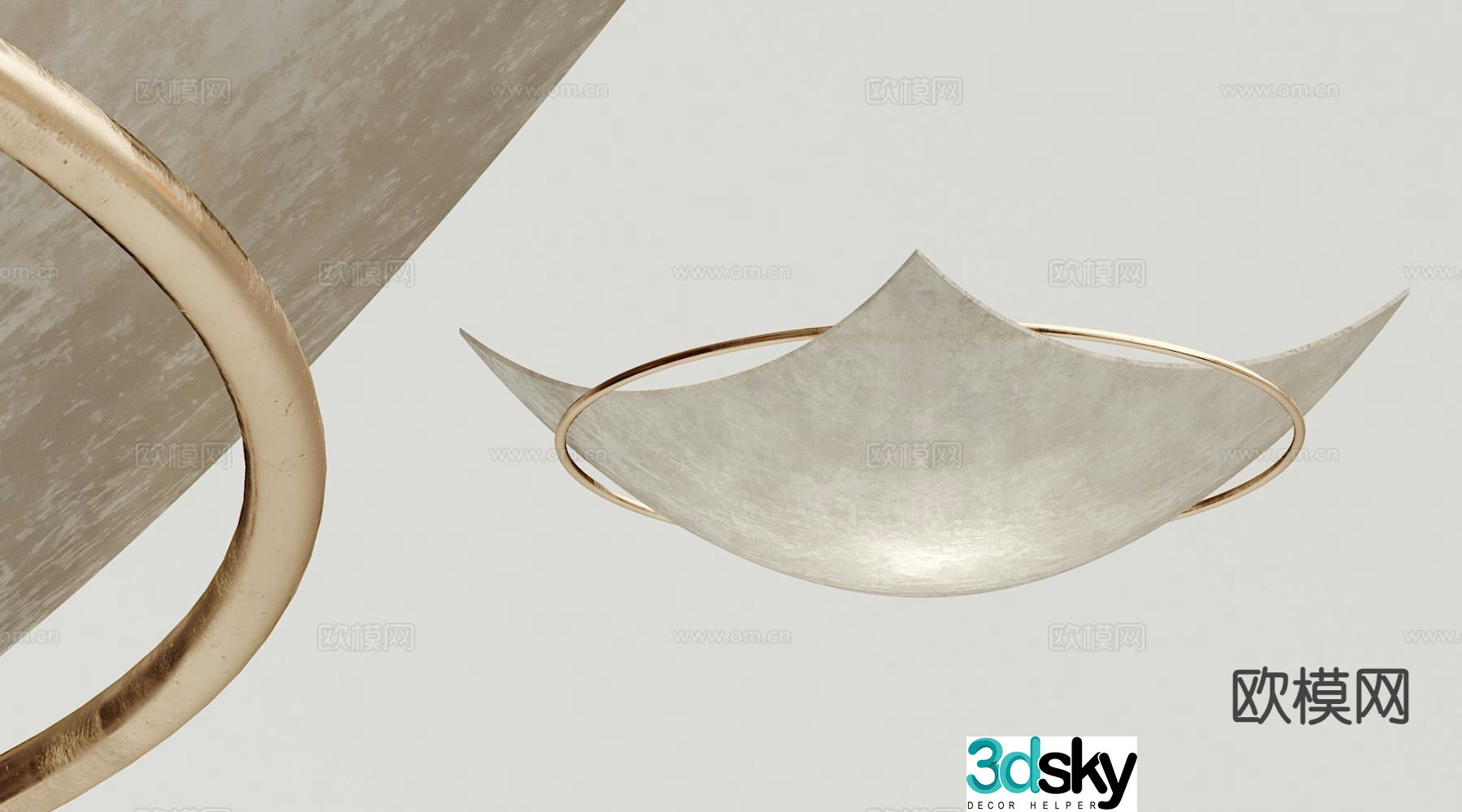 Velvet ceiling lamp 3d model