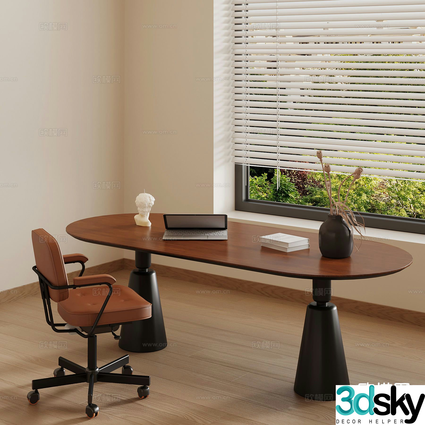 Modern desk chair 3d model