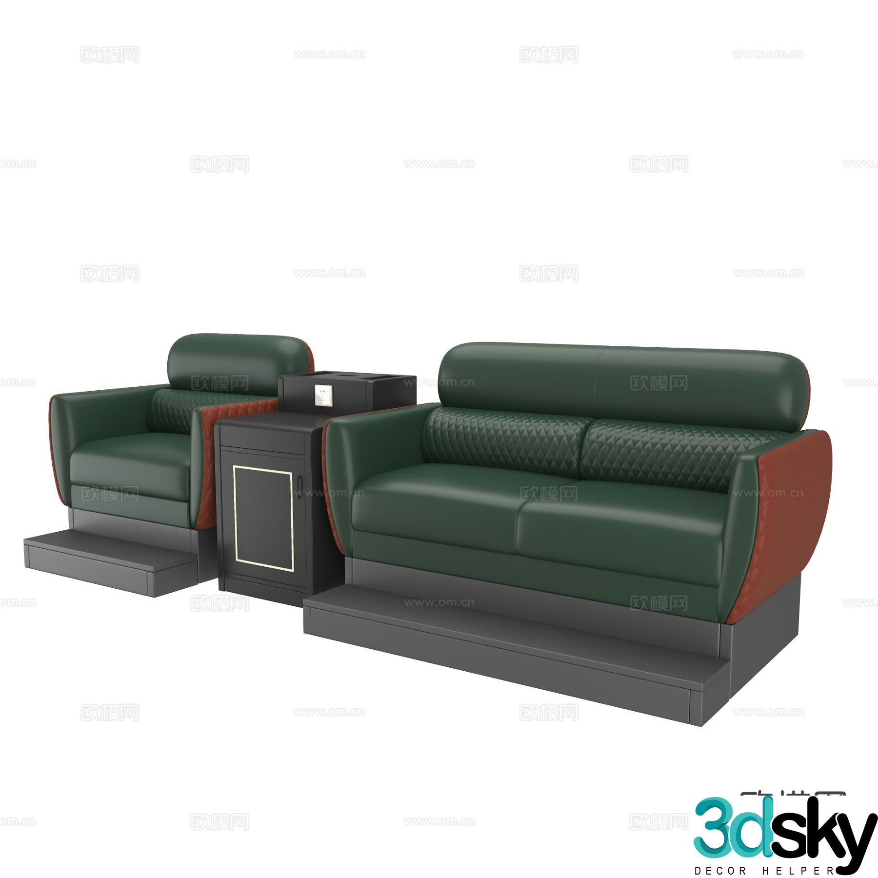 Modern billiard chair booth sofa 3d model