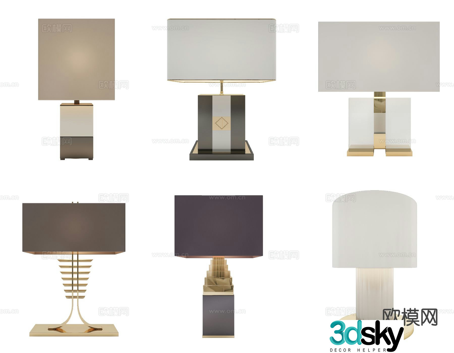 Postmodern desk lamp 3d model
