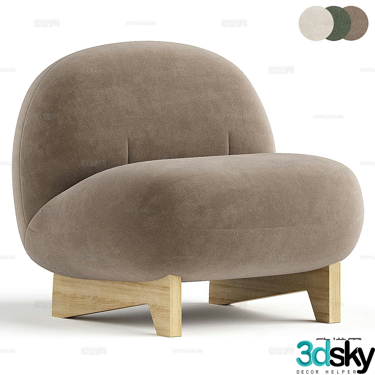 Modern leisure sofa 3d model