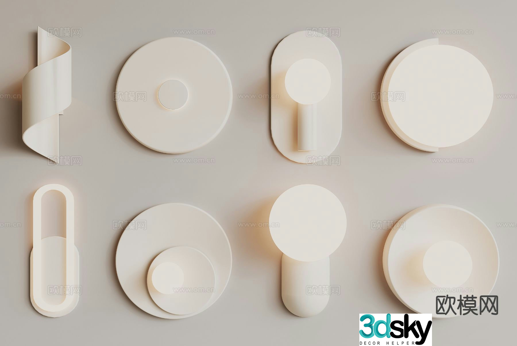 Modern wall light 3d model