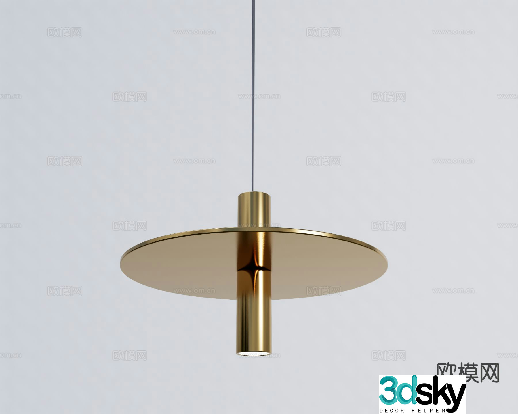 Light luxury chandelier 3d model