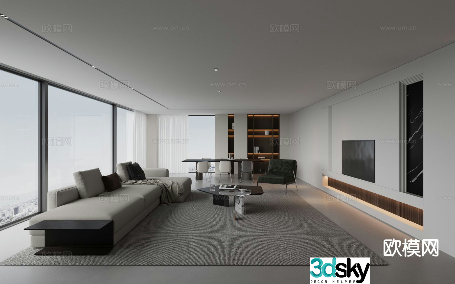3D model of high-end Huike restaurant